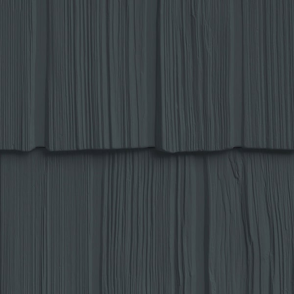 The Foundry 7in. W x 60 3/4in. L Exposure, Vinyl Staggered Shakes Total 100 Sq. Feet, 692 - Deep Granite, 34PK 1301692 - main